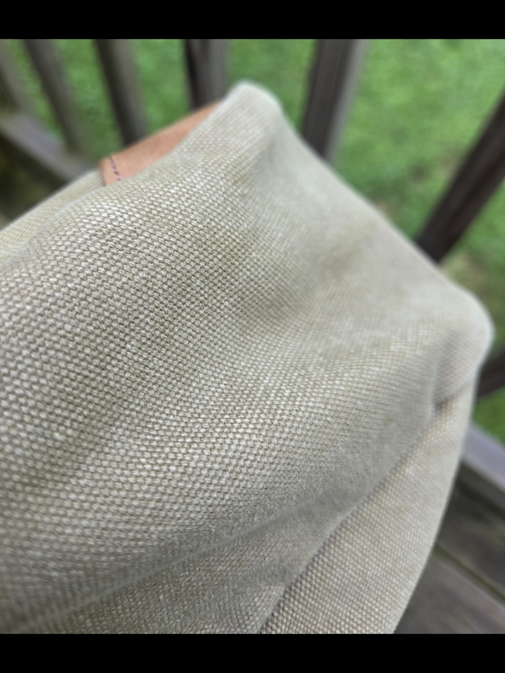 L.L. Bean Beige Canvas Messenger with Tan Leather Trim - Picture 5 of 16
